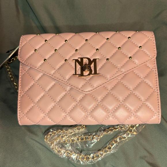 Badgley Mischka Pink Quilted Chain Bag - Picture 2 of 3